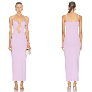 CHRISTOPHER ESBER Salacia Wire Bodycon Purple Column Dress Size XS